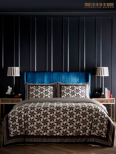 Laurence Llewelyn-Bowen Black Hero Cotton Duvet Cover Set (Y40814) | £59 - £79