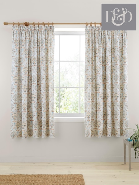Dreams & Drapes Natural Edena Decorative Floral Pencil Pleat Curtains (Y40875) | £49