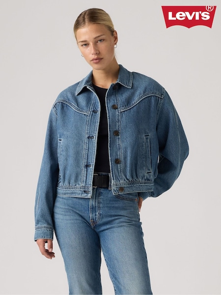 Blue - Levi's® Dani Western Harrington Denim Jacket