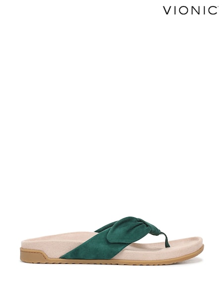Vionic Green Wide Fit Arch Support Toe Post Sandals (Y41365) | £120