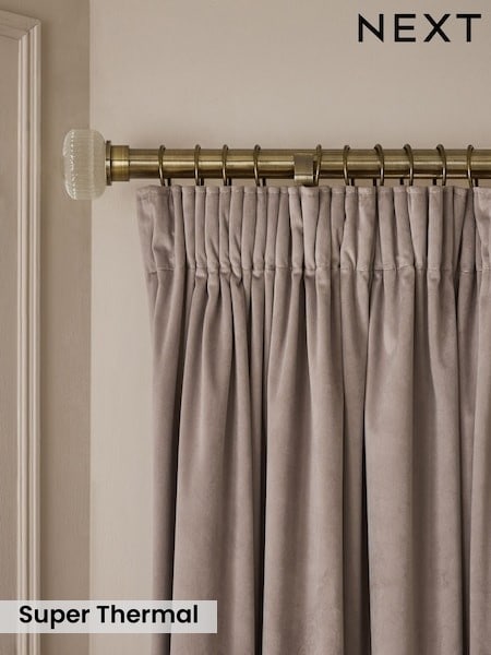 Matte Velvet Pencil Pleat Curtains