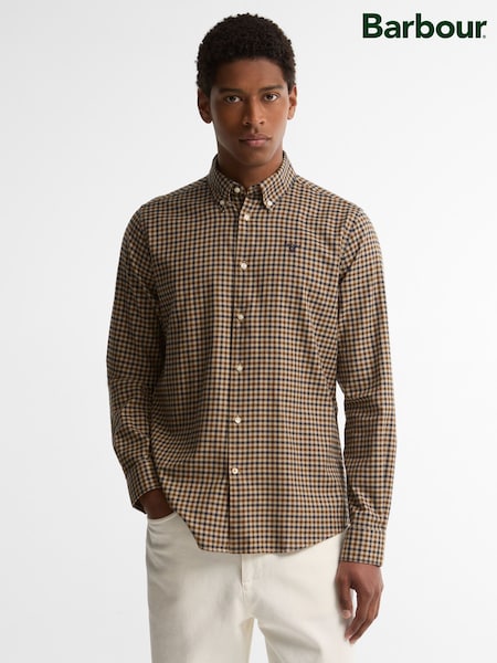 Natural - Regular Barbour® Finkle Tailored Gingham Shirt