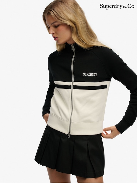 Superdry Black Athletic Essentials Zip Through Jacket (Y43301) | £45