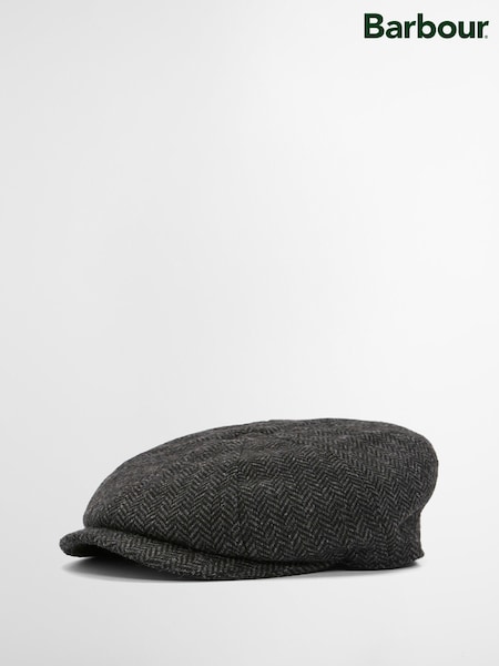 Grey - Regular Barbour® Fyne Tweed Baker Hat