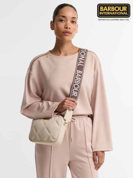 White - Barbour® International Soft Quilt Sloan Cross-body Bag