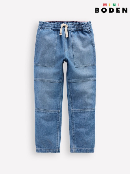 Boden Light Wash Blue Warrior Knee Jeans (Y43637) | £29 - £35