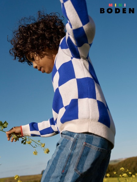 Boden Blue Graphic Jumper (Y43648) | £35 - £39