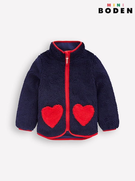 Boden Blue Eden Borg Zip-through Jacket (Y43651) | £42 - £48