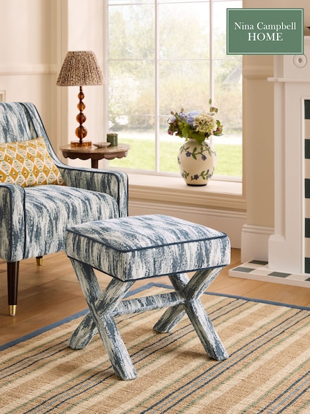 Nina Campbell Rosebury Footstool