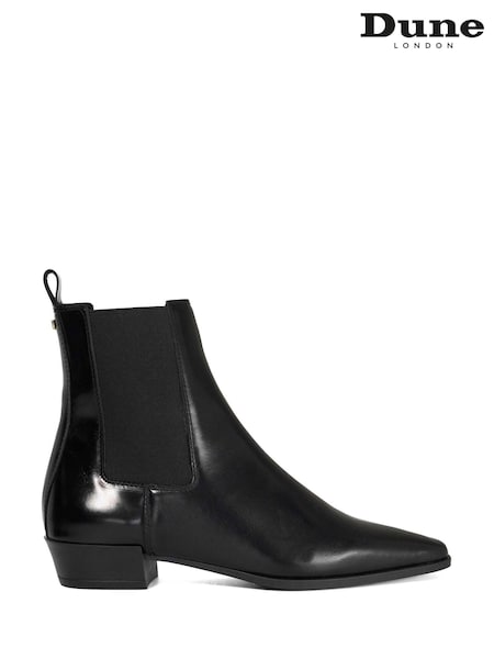 Dune London Black Parkas Ankle Boots (Y44094) | £149