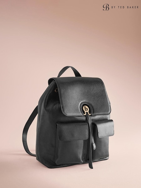 Black - B By Ted Baker Leather Backpack