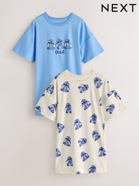 Blue/White - Stitch Nighties 2 Pack (2-14yrs)