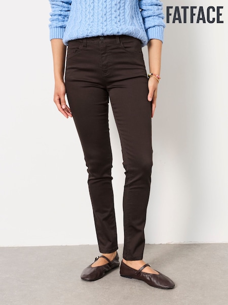 Chocolate Brown - Fatface Denim Five Pocket Trouser