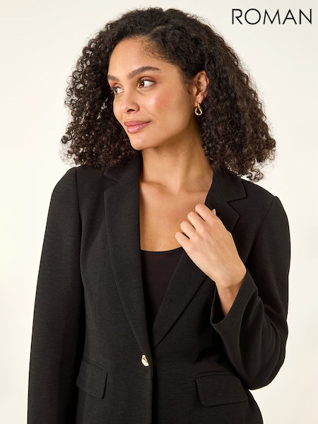 Roman Black Textured Pocket Stretch Jacket (Y46393) | £58