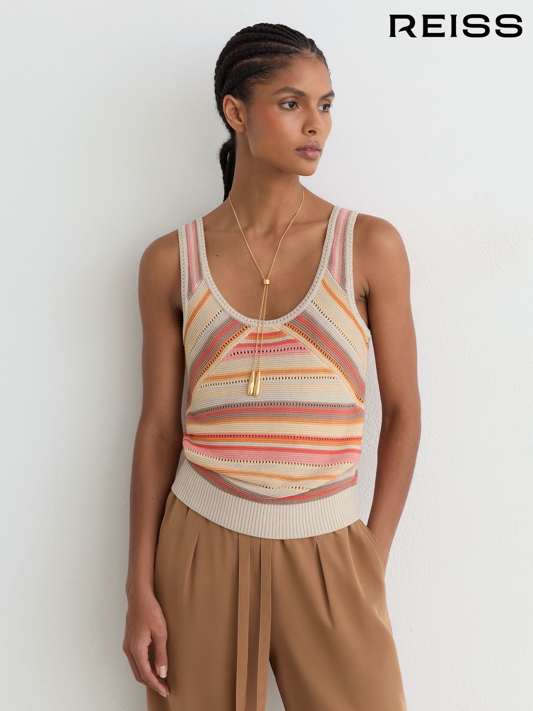 Buy Women's Vests Stripe Tops Online | Next UK