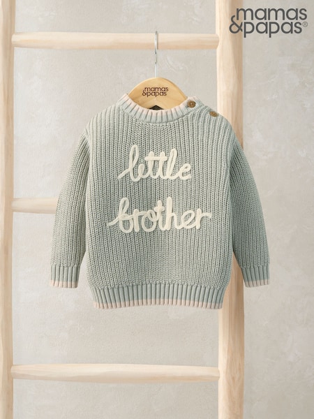 Green - Mamas & Papas Little Brother Jumper