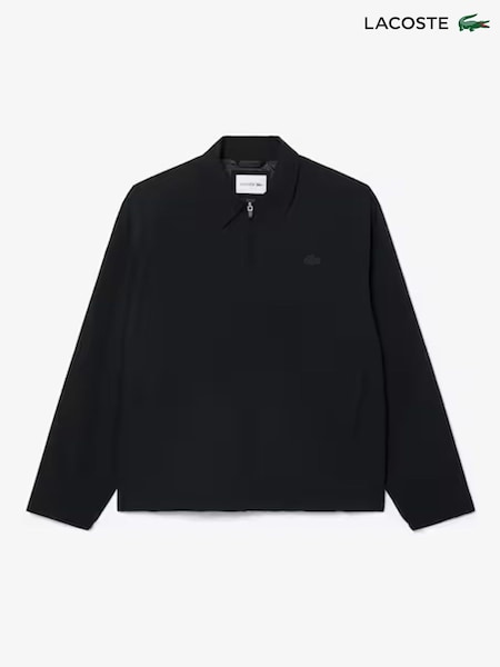 Black - Regular Lacoste Cropped Water Repellent Technical Jacket