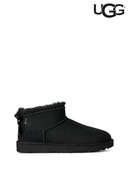 Black - Ugg Ultra Mini Bailey Bow Boots