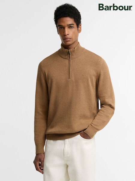 Neutral - Regular Barbour® Quarter Zip Jumper
