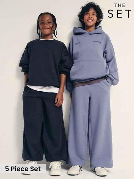 Blue - The Set 5 Pack Hoodie Sweat Outfit T-shirts