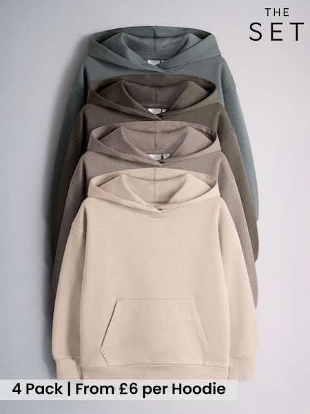 Green/Grey - The Set 4 Pack Regular Hoodie