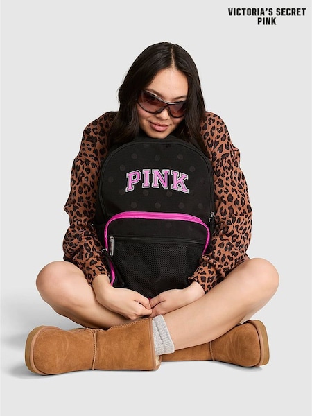 Black Polka Dot - Victoria's Secret Pink Backpack