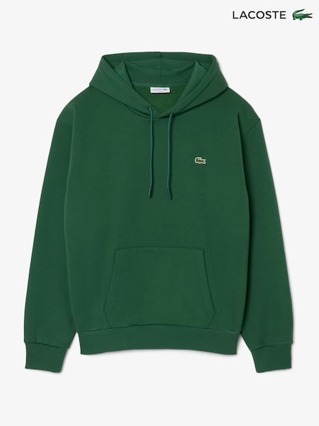 Green - Regular Lacoste Classic Fit Fleece Hoodie