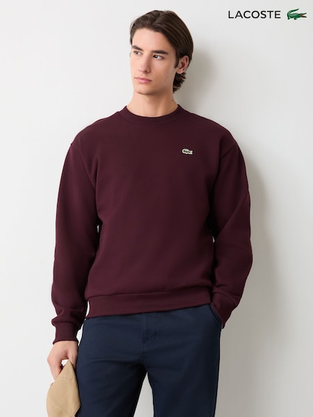 Burgundy - Regular Lacoste Classic Fit Fleece Sweatshirt