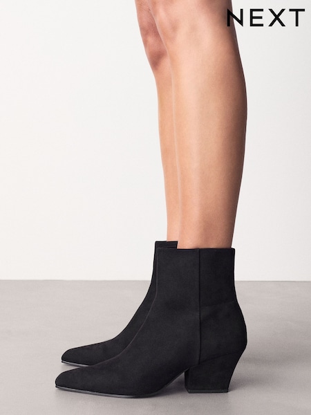 Black - Forever Comfort® Pointed Toe Ankle Boots