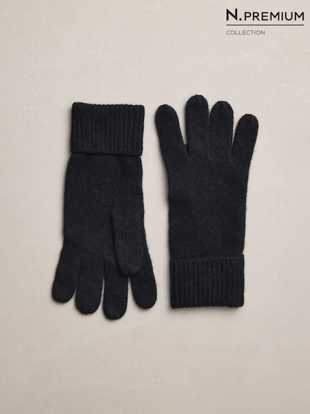 Black - N.premium Cashmere Gloves