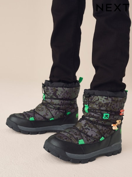 Khaki/Black - Minecraft Snow Boots
