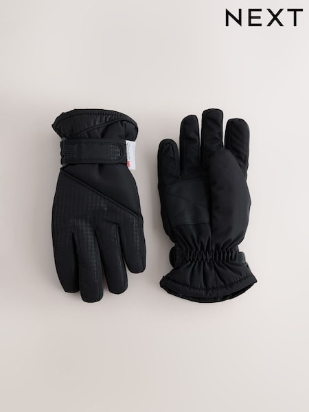 Black - Ski Gloves (3-16yrs)