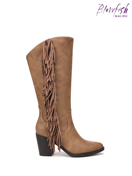 Natural - Blowfish Malibu Criss 2 Regular Fit Western Boots