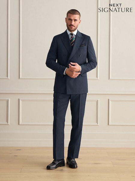 Charcoal Grey - Regular Signature 100% Wool Tailored Fit Suit Trousers