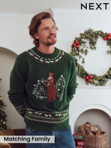 Green - Regular The Gruffalo's Child Matching Family Christmas Jumper