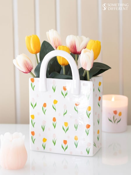 Something Different Tulip Ceramic Bag-shaped Flower Vase