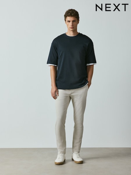 Bone - Skinny Fit Cotton Rich Stretch Chinos