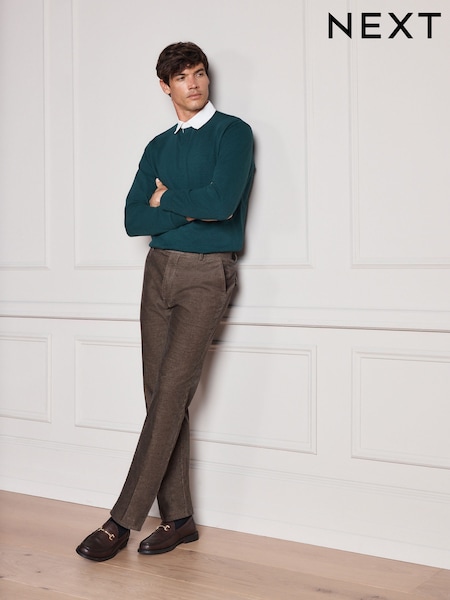 Brown - Regular Fit Heritage Corduroy Trousers