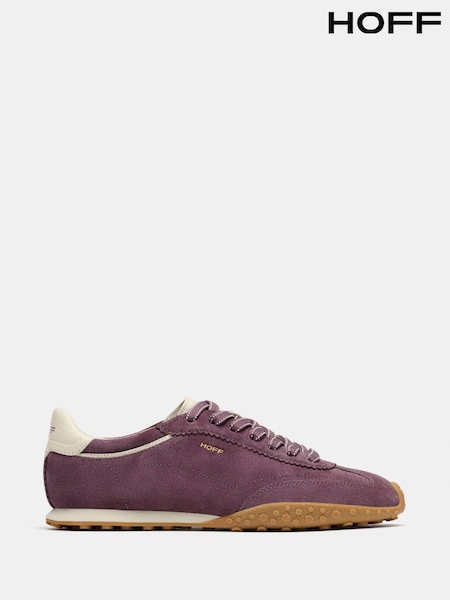 Purple - Hoff Bridge Full Leather Trainers