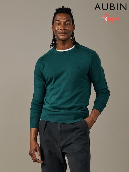 Green - Regular Aubin Fulney Cotton Cashmere Jumper