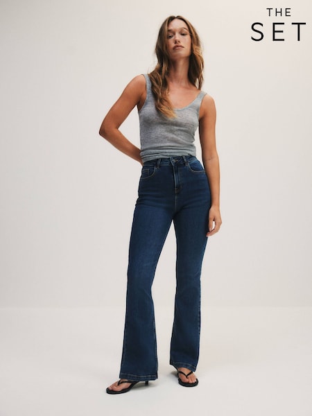 Blue - The Set High Waist Soft Bootcut Jeans