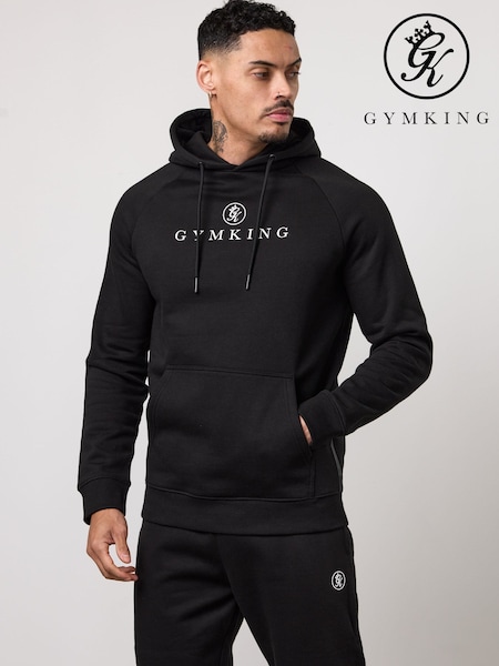 Black/White - Regular Gym King Pro Logo Hoodie