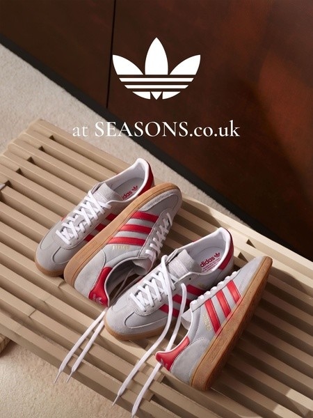 Grey/Red - Adidas Originals Handball Spezial Trainers