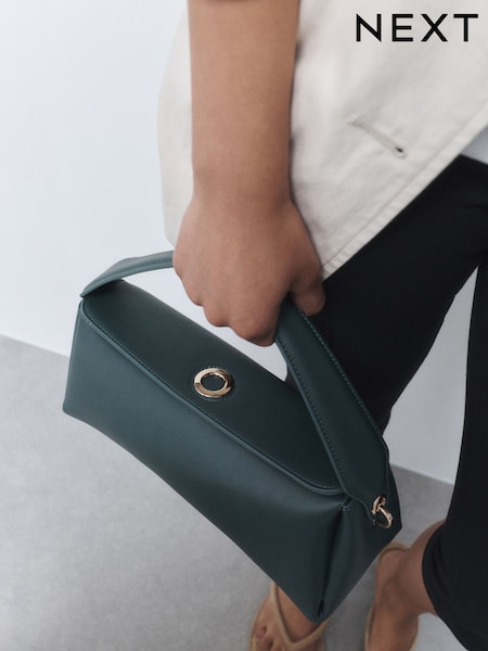 Teal Green - Fold Over Cross-body Bag