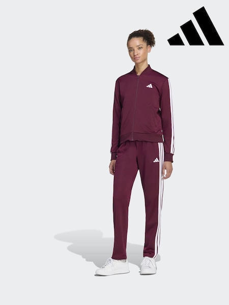 Maroon Red - Adidas Essentials 3-stripes Tracksuit