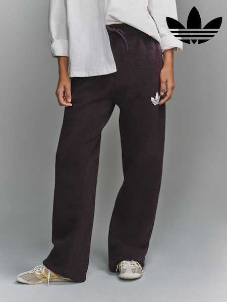 Dark Purple - Adidas Originals Knitted Trousers