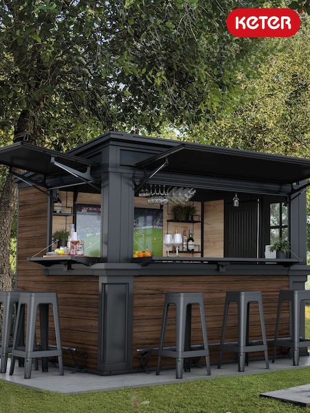 Keter Signature Rosewood Garden Bar Shed