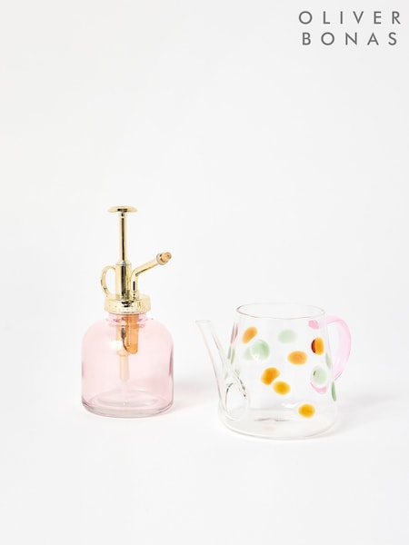 Oliver Bonas Spotty Watering Can & Plant Mister Gift Set