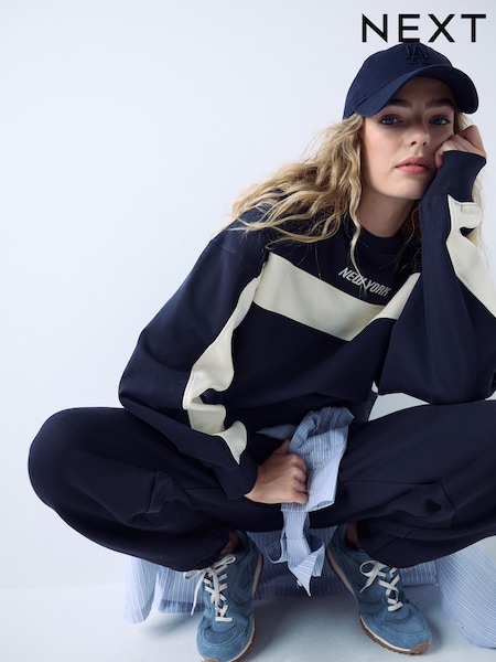 Navy - Nyc Graphic Sweatshirt