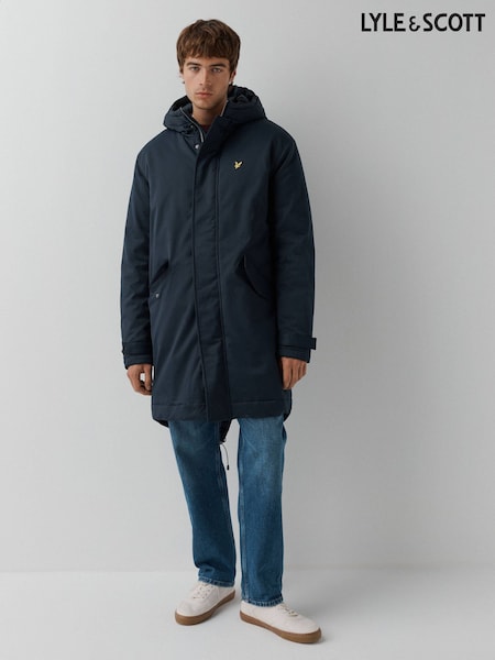 Blue - Regular Lyle & Scott Padded Fishtail Jacket